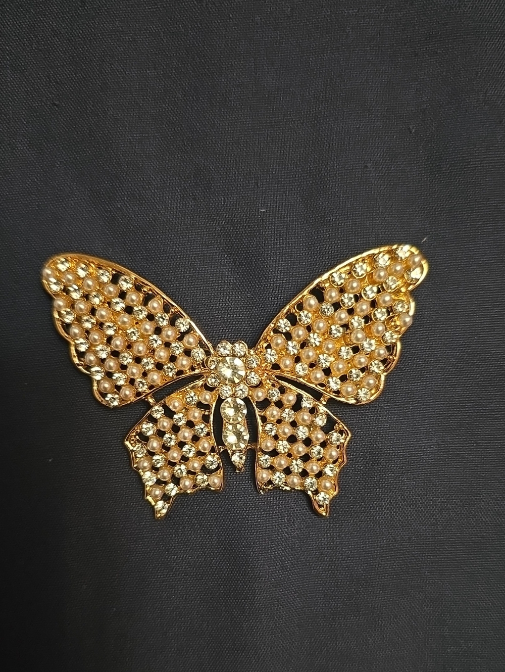 Gold Butterfly Brooch Pin - Elegant Women's Jewelry